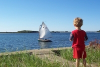 Filippo Tagliavia keeps an eye on "Sea Bee" - Onset Island, MA